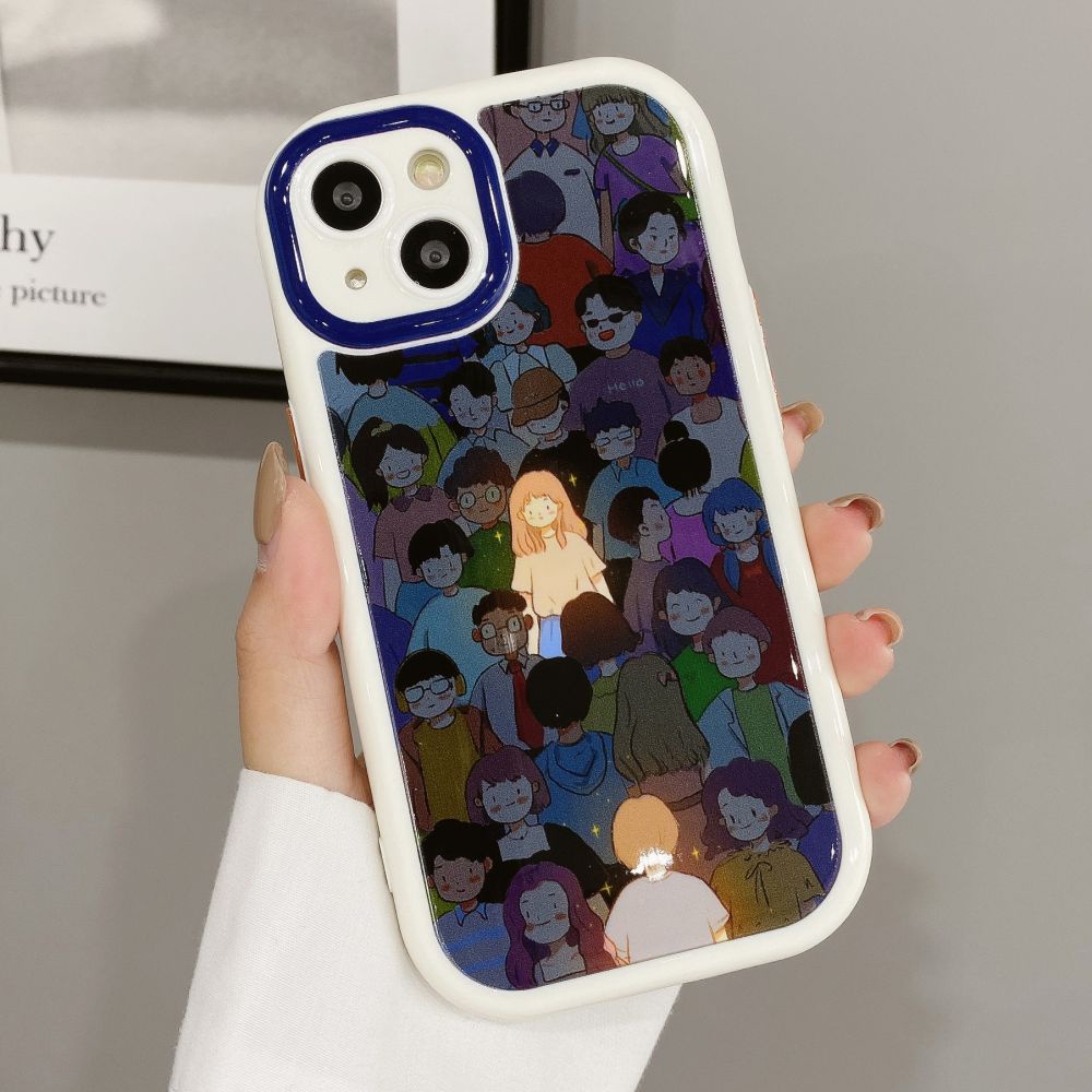 Ốp Điện Thoại TPU Mềm Chống Bụi Chống Rơi Họa Tiết Tranh Sơn Dầu Cho IPhone 11 12 13 14 Pro Max 14 Plus