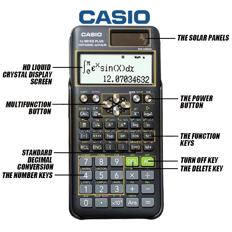 Máy Tính Casio FX991 ES Plus Phiên Bản 2nd Chất Lượng Cao