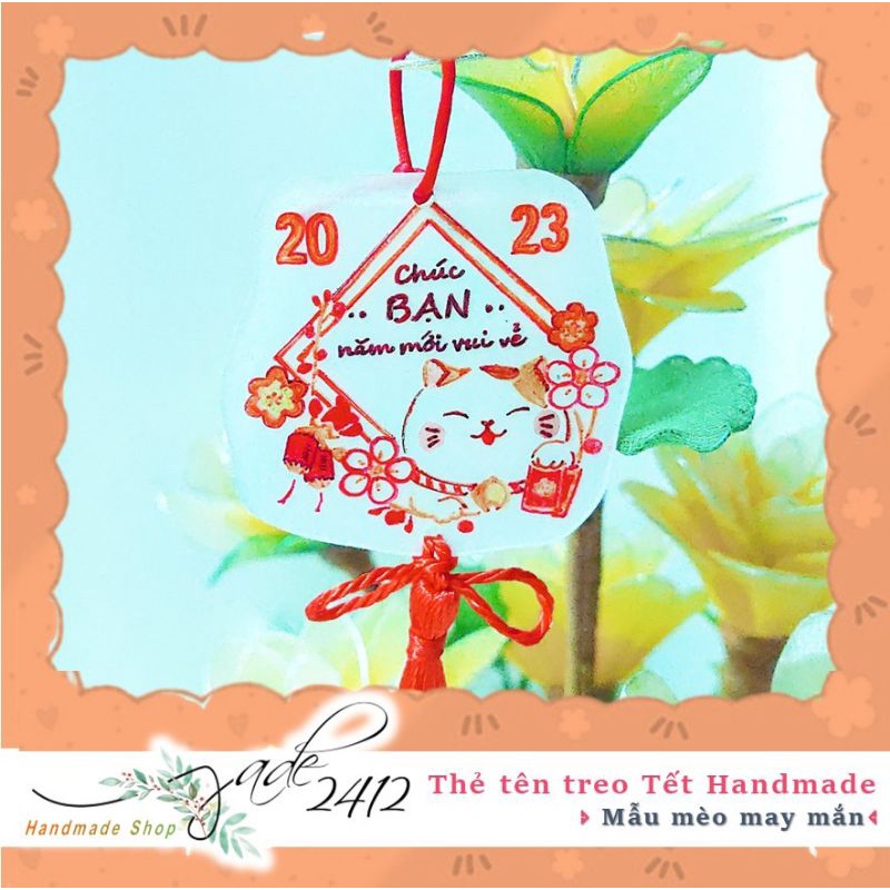 🎍PHỤ KIỆN TREO CẶP TÚI MÈO MAY MẮN HANDMADE THEO YÊU CẦU