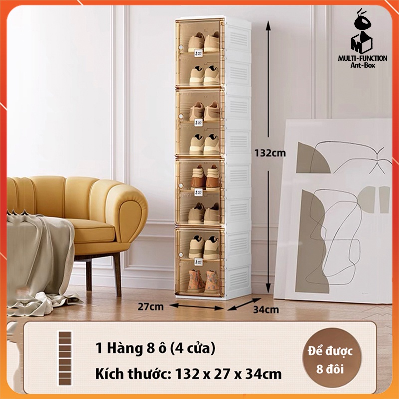 Tủ Nhựa Lắp Ghép Để Giày Dép Đa Năng Tủ Đựng Giày Thông Minh Nhiều Ngăn Tải Trọng Lớn Giá Để Giày Bảo Hành 2 Năm