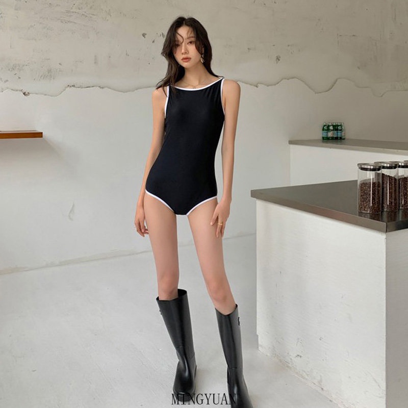 Đồ Bơi Nữ Một Mảnh Hở Lưng Màu Trơn Gợi Cảm