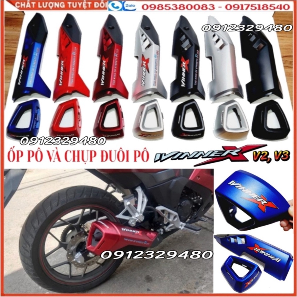 Bộ Ốp Pô Và Chụp Đuôi Pô Winner X - 𝗖𝗵𝘂̣𝗽 𝗕𝗼̂ 𝗪𝗶𝗻𝗻𝗲𝗿 𝗫 – Mẫu Mới  Malaysia Cho Winner X V2 và Winner X V3