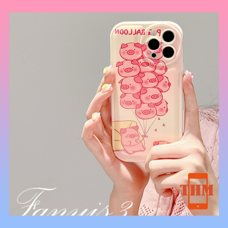Ốp Điện Thoại Mềm Hình Heo Dễ Thương Cho Iphone6 6splus 7 7plus 8 8plus XR x xs 12 11 pro max plus 13 promax-5013