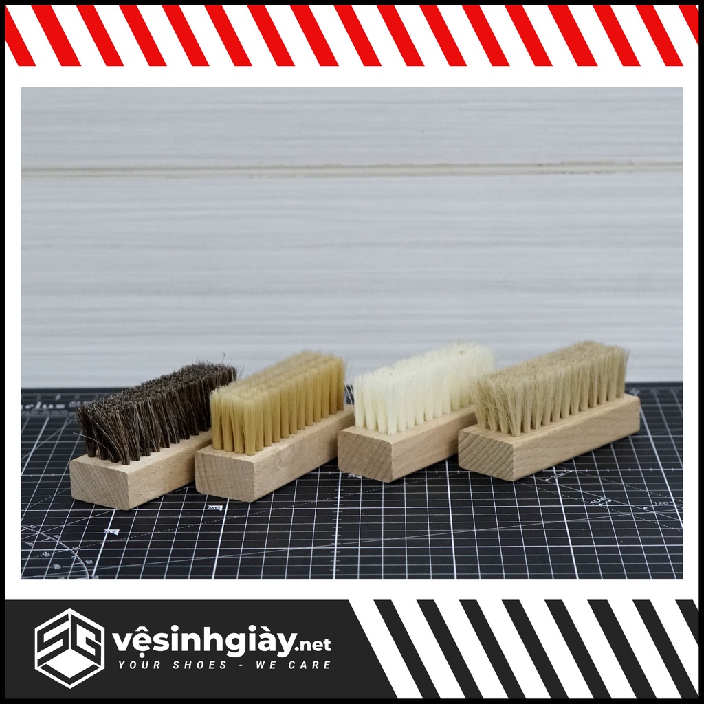 Bộ bàn chải VESINHGIAY.NET chuyên dụng cho giày da, vải, sneaker