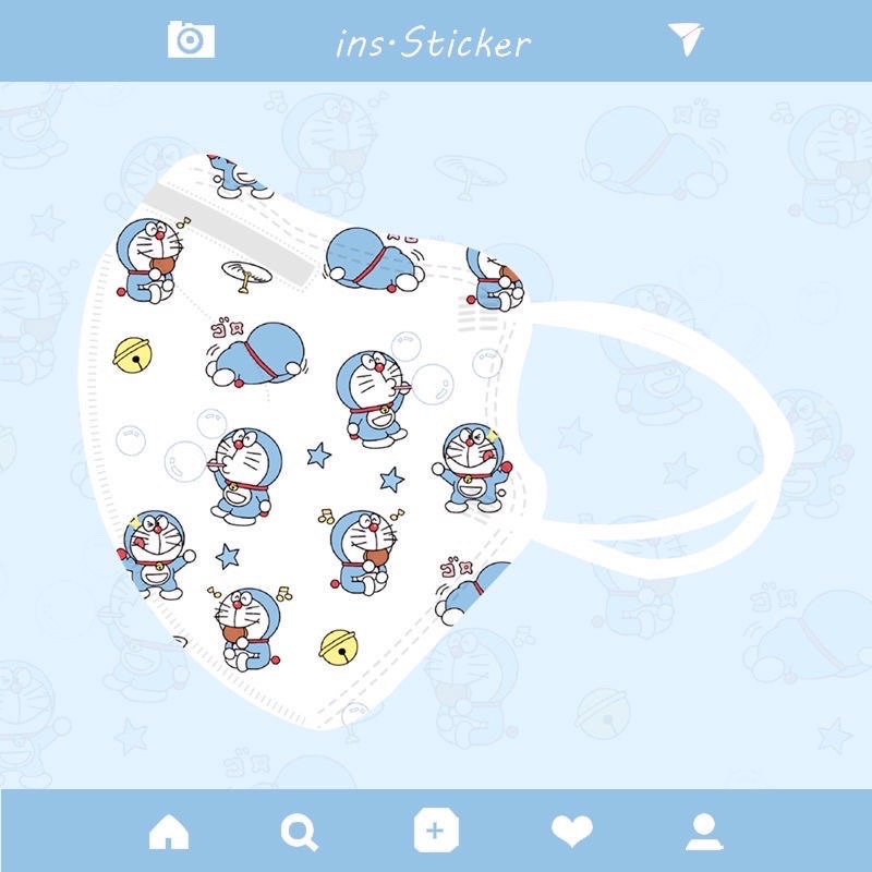 Khẩu trang hoạt hình hoạ tiết thời trang, in hình dễ thương người lớn Louiis.store