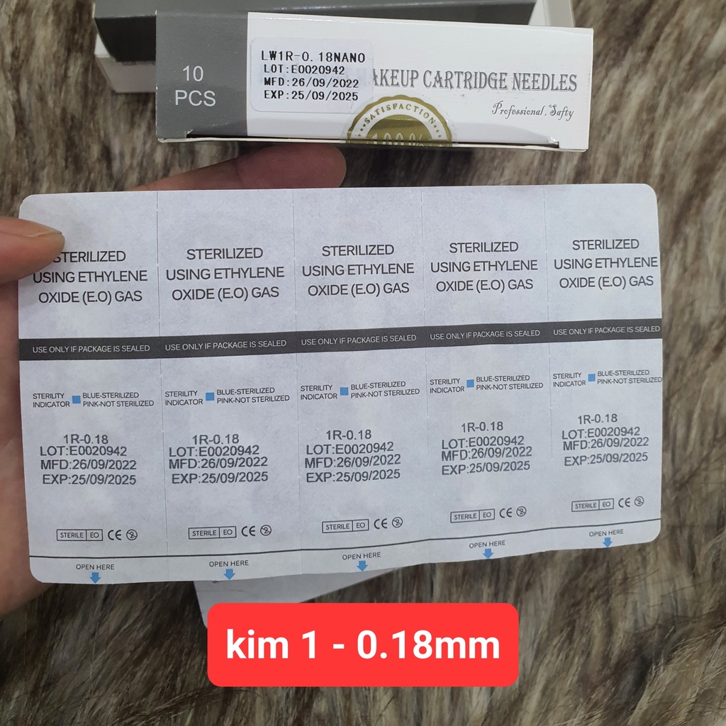 1 hộp 10 cây kim 1 size 0.18mm dùng cho máy Blackpearl, black pearl 3, máy kỹ thuật số, xăm môi mày mí, sợi sexybrows