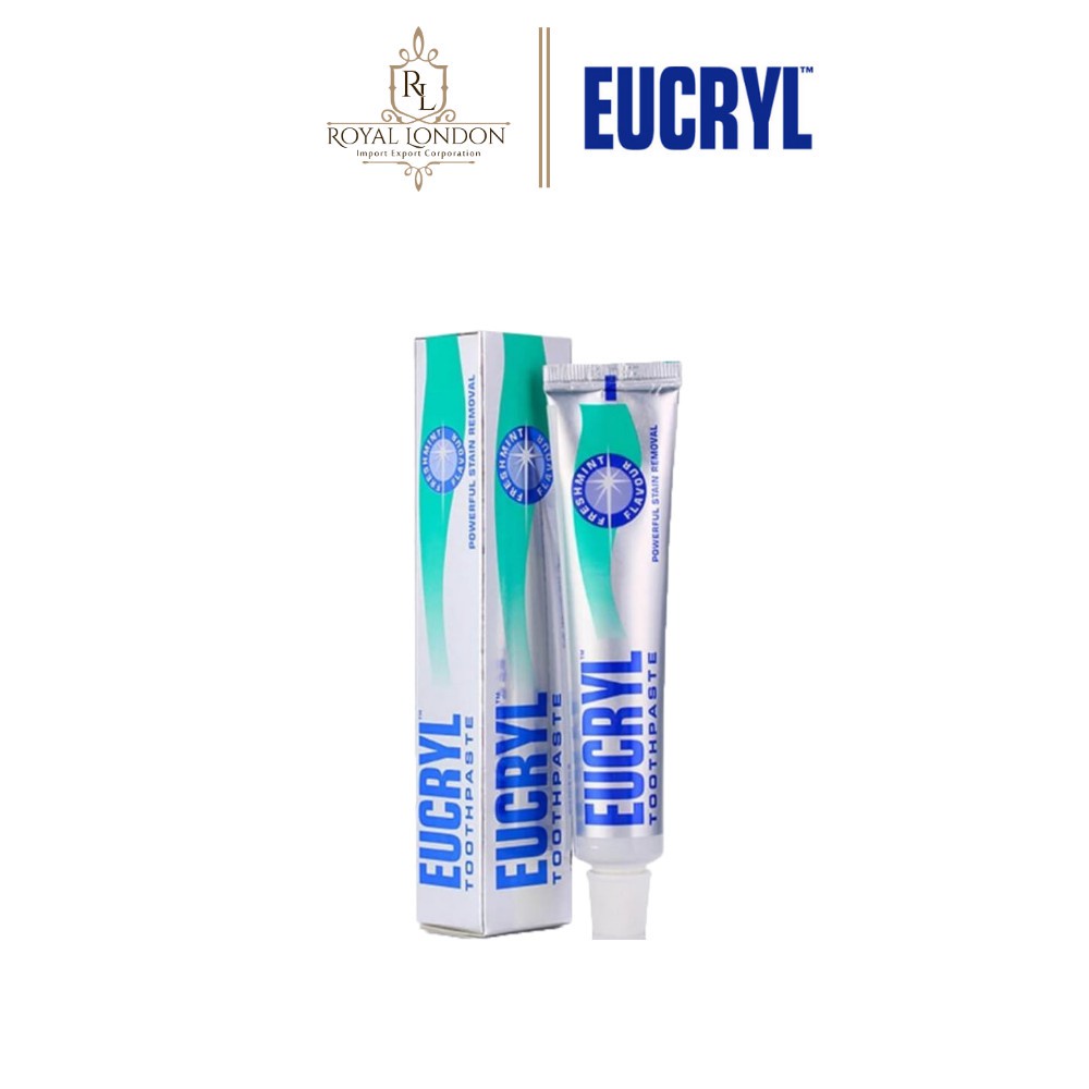 Kem Đánh Răng Bạc Hà Tẩy Trắng Eucryl Toothpaste 62g