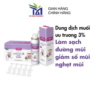 Dung Dịch Nhỏ Mũi Nước Muối Ưu Trương Nebial 3% Flaconcini Nebial 3% Spray