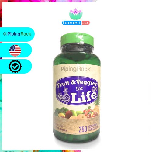 Bổ sung vitamin từ rau củ Piping Rock Fruit & Veggies For Life 250 viên