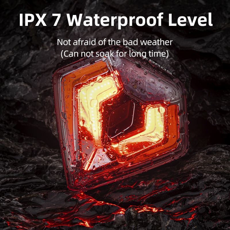 Rockbros Đèn Đuôi Xe Đạp Điều Khiển Từ Xa Không Dây 1000 Mah Chống Nước Ipx7 Chống Sốc Sạc Lại Type C