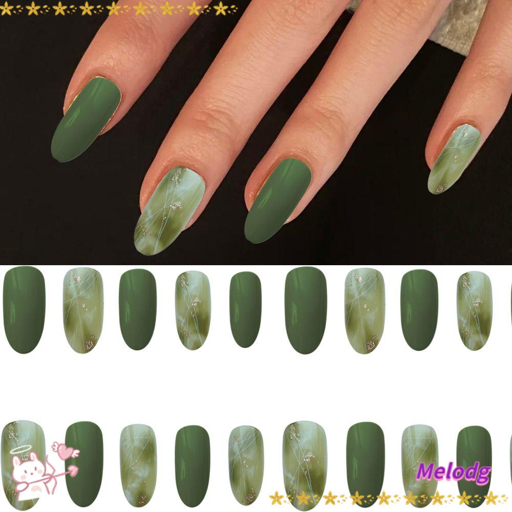 Bộ 24 Móng Tay Giả Chất Liệu Acrylic Che Phủ Toàn Diện