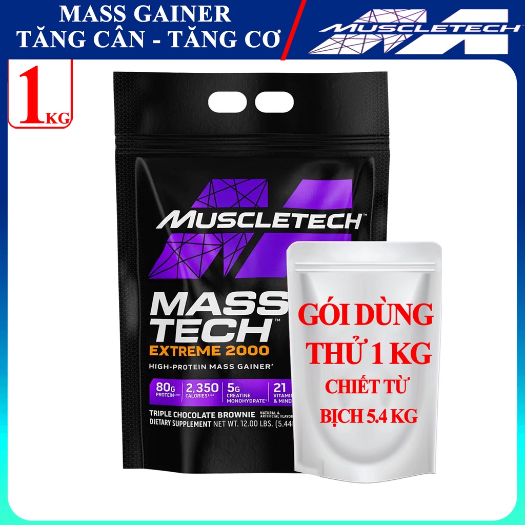 Sữa tăng cân tăng cơ nạc MASS TECH EXTREME 2000 hỗ trợ tăng cân tăng cơ khủng - Phân phối chính thức