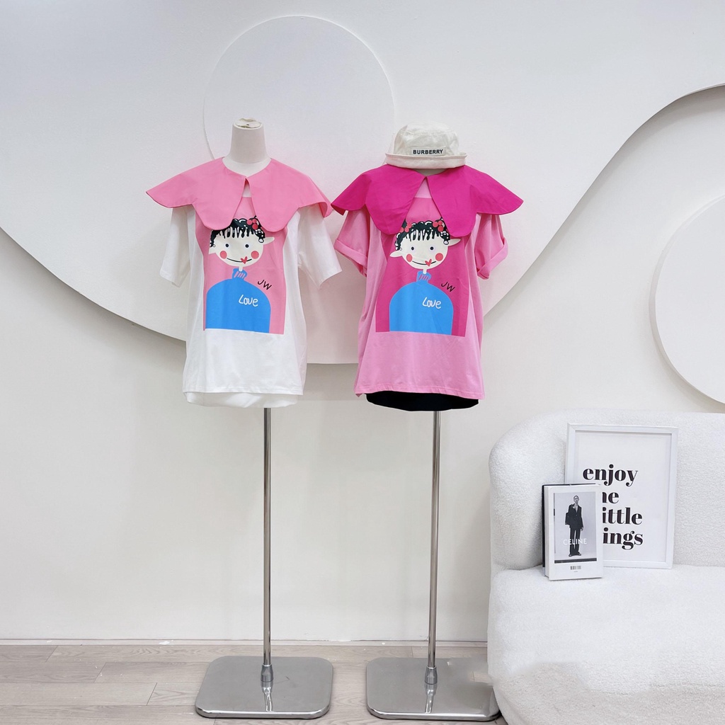 [ AP81 ] Áo phông cô gái cổ bèo xinh xắn