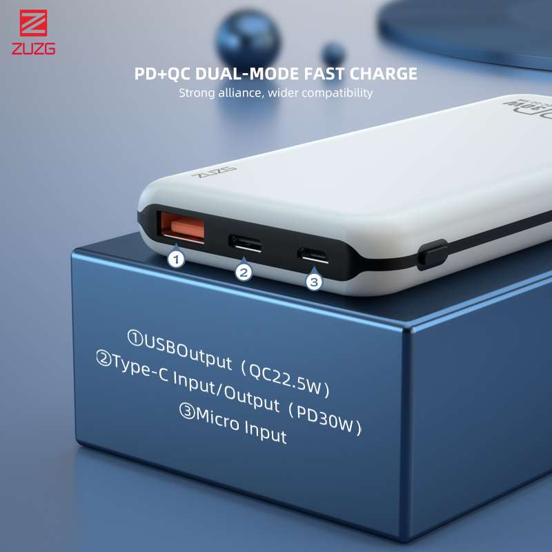 Sạc dự phòng 10000mah 3 dây đa năng chính hãng ZUZG J36S