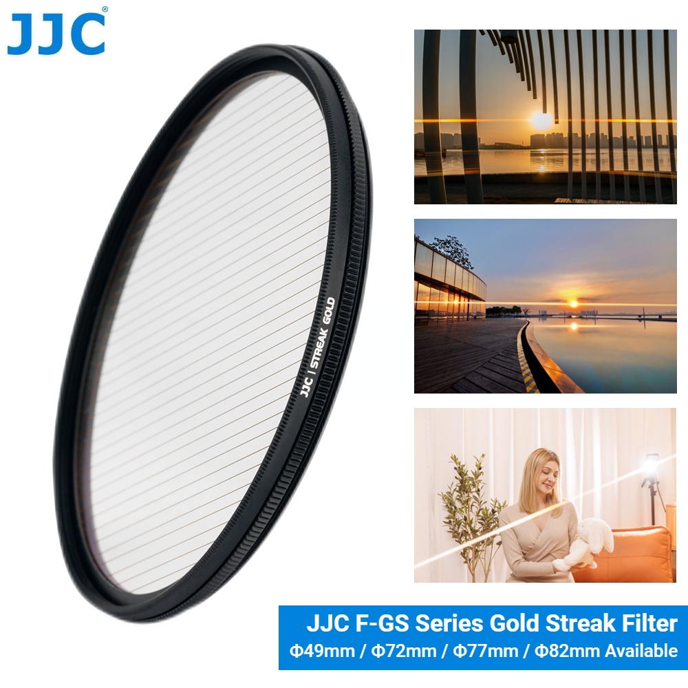 Kính lọc JJC F-GS 49 72 77 82mm cho lens camera SLR Mirrorless hiệu ứng Gold Streak