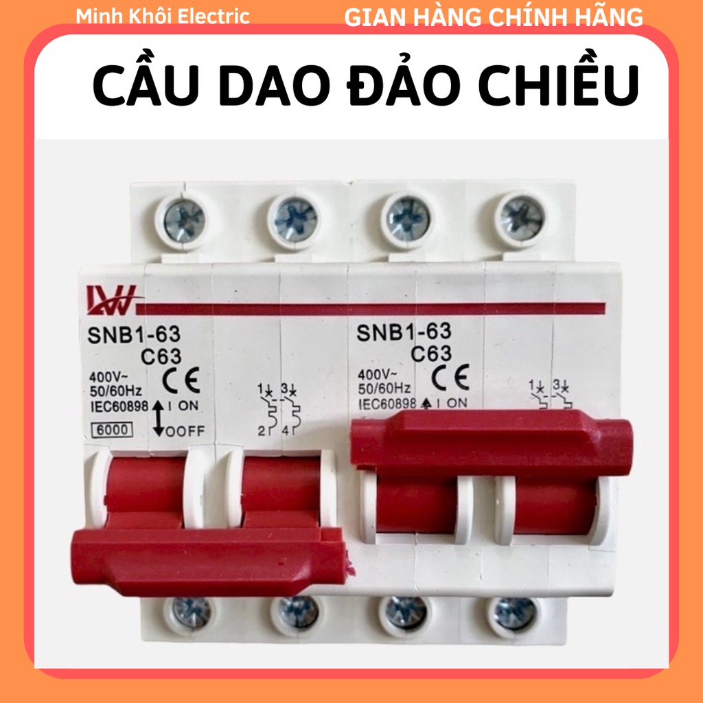 Cầu Dao Đảo Chiều LW Dạng Aptomat, át đảo chiều lw, aptomat dao chieu, aptomat dao chieu