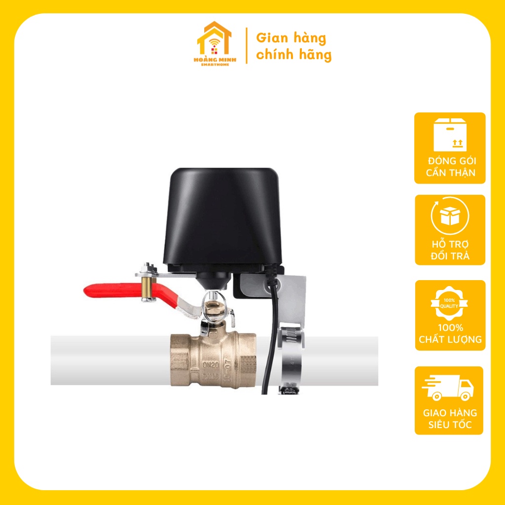 Van Nước Tự Động Wifi TUYA, Van Nước Thông Minh Điều Khiển Đóng/Mở Nước Từ Xa