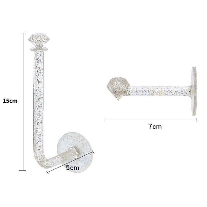 Giá Đỡ Mắt Kính / Khăn Tắm / Chìa Khóa Gắn Tường Trong Suốt Chống Nước Sắp Xếp Gọn Gàng Cho Nhà Tắm /
