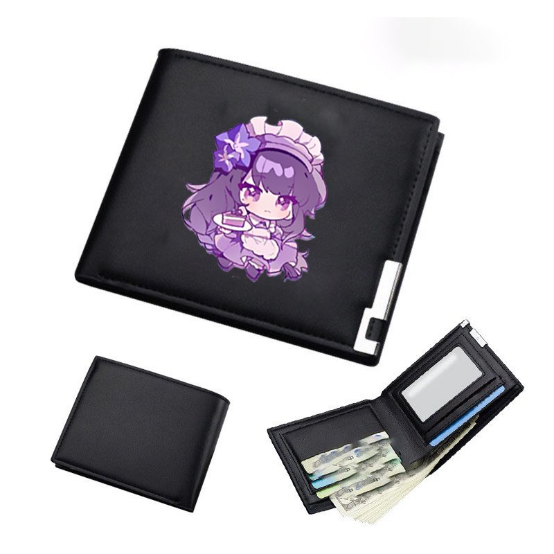 Ví da cầm tay nam nữ in hình GENSHIN IMPACT ver MAID game tiện lợi anime chibi