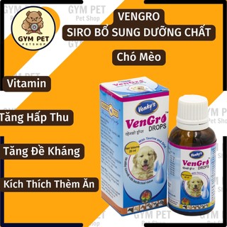 Vengro Drop siro bổ sung vitamin tăng sức đề kháng chó mèo 20ml