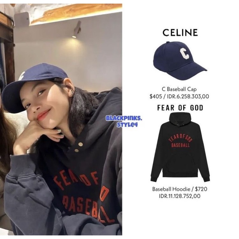 Mũ lưỡi trai C e line giống Lisa Blackpink