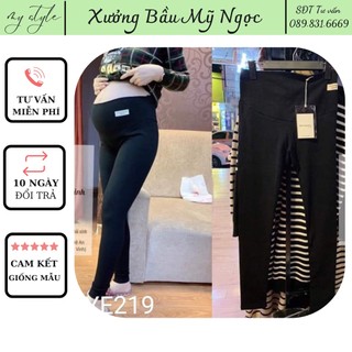Quần Legging Bầu Loại 1,chất umi hàn K bai Ko xù ko dão đẹp hơn chất cotton nhiều,quần bầu có chun chỉnh,freesize QB207