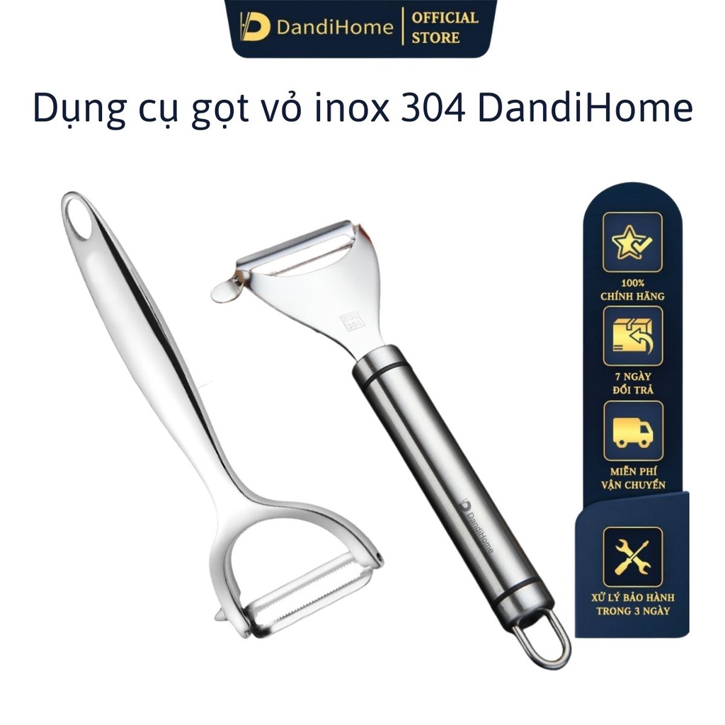  Dụng cụ gọt vỏ inox 304 DandiHome cao cấp