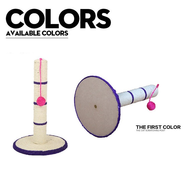 HCM - Trụ mèo 1 con chuột - đồ chơi cho mèo vờn chuột dạng đế tròn 1 cột trụ cho mèo cào móng