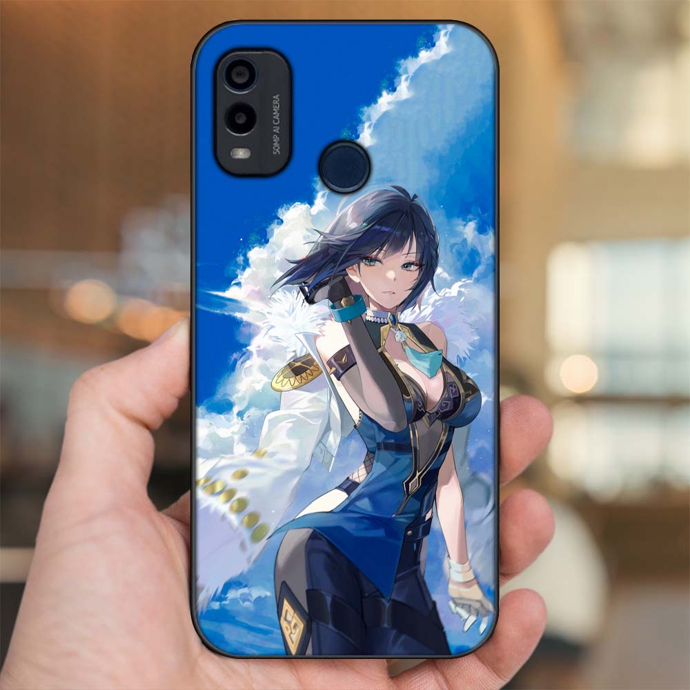 Ốp lưng Nokia G11 Plus viền đen in hình Yelan Genshin Impact