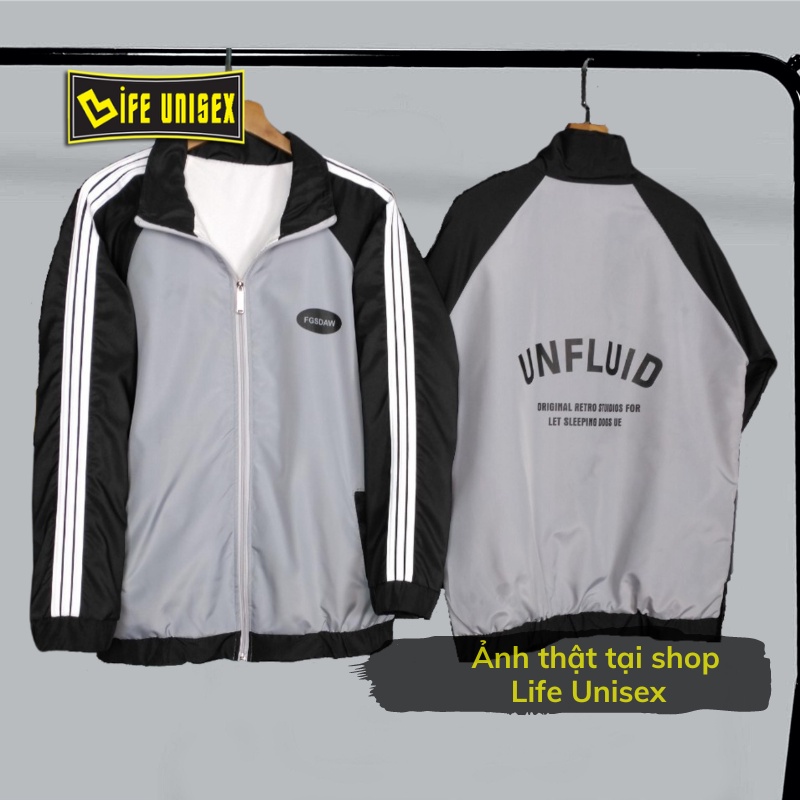 Áo Khoác Dù 2 Lớp UNFLUID Ulzzang Nam Nữ Unisex Form Rộng Bomber Jacket LIFE UNISEX