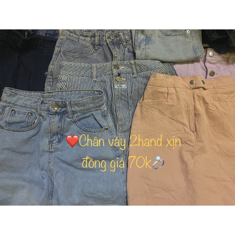 (70k)chân váy jean 2hand tuyển chọn siêu xịn đồng giá 70k