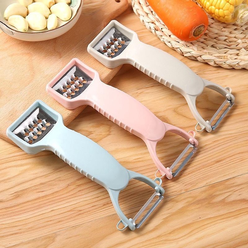 Nạo Gọt Củ Quả Thông Minh 2in1 (18 x 7.5 cm) - Nạo Dài 2 Đầu, Nhựa Lúa Mạch An Toàn