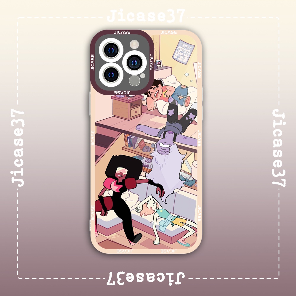 Ốp lưng iphone và samsung xiaomi oppo cạnh vuông Jicase Steven Universe Cartoon Hoạt Hình