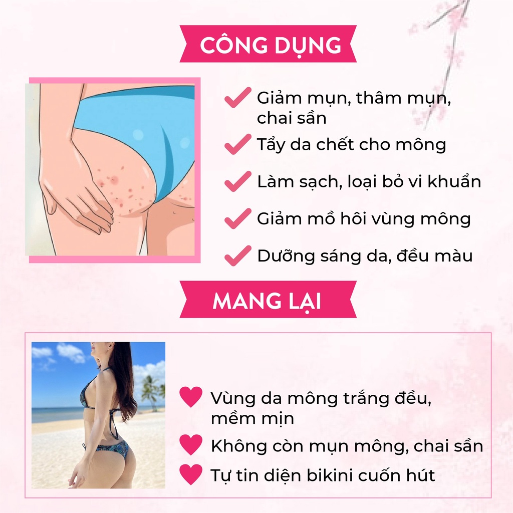 Xà phòng ngừa thâm mông và làm sạch cơ thể Pelican Hip Care Scrub Soap 80g