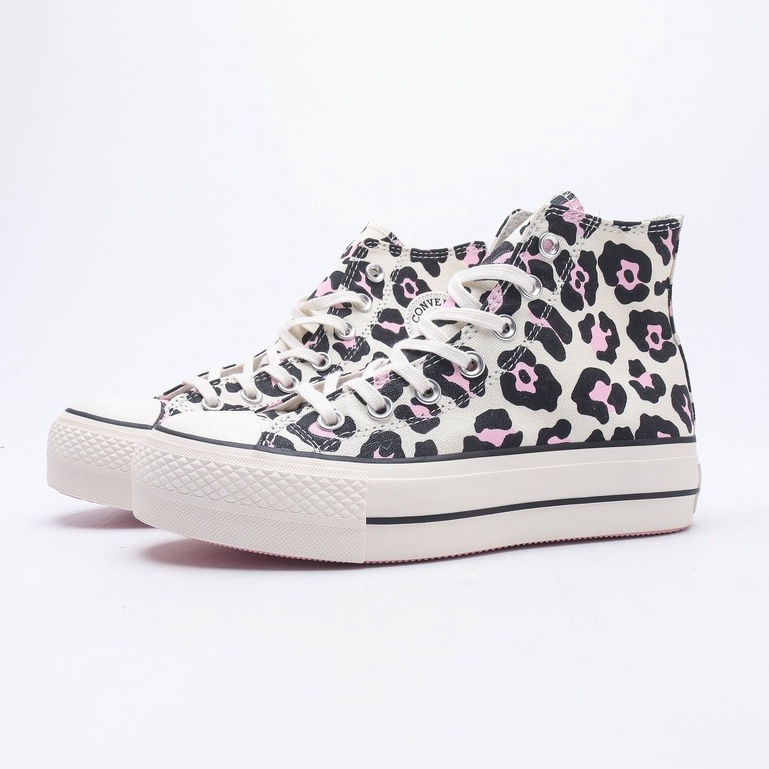 Giày Thể Thao Converse Allstar Đế Dày In Họa Tiết Da Báo Hồng Cổ Điển Dễ Phối Đồ Thời Trang Cho Nữ-1758