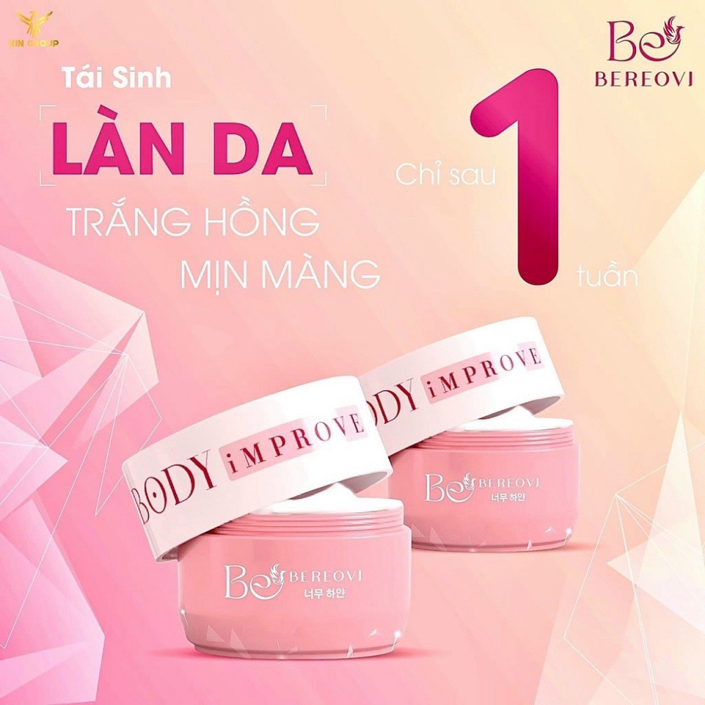 Mẫu mới Kem Body Thu Thủy BEREOVI Improve Tone Up B5 Chính Hãng 220g