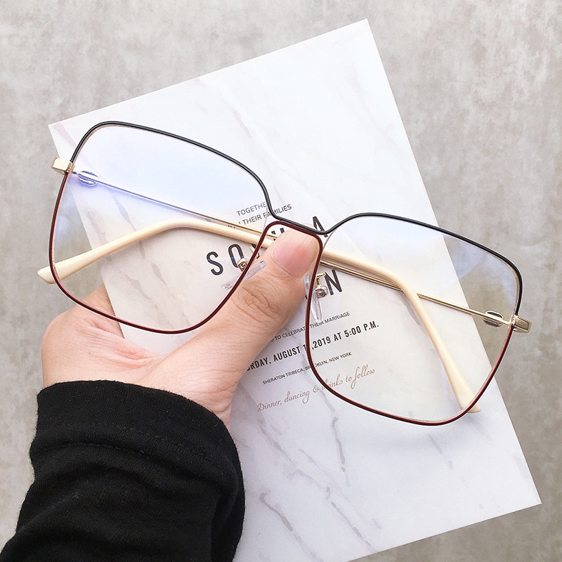 Kính Mát Gọng Lớn Chống Ánh Sáng Xanh Phong Cách retro Thời Trang Cho Nam