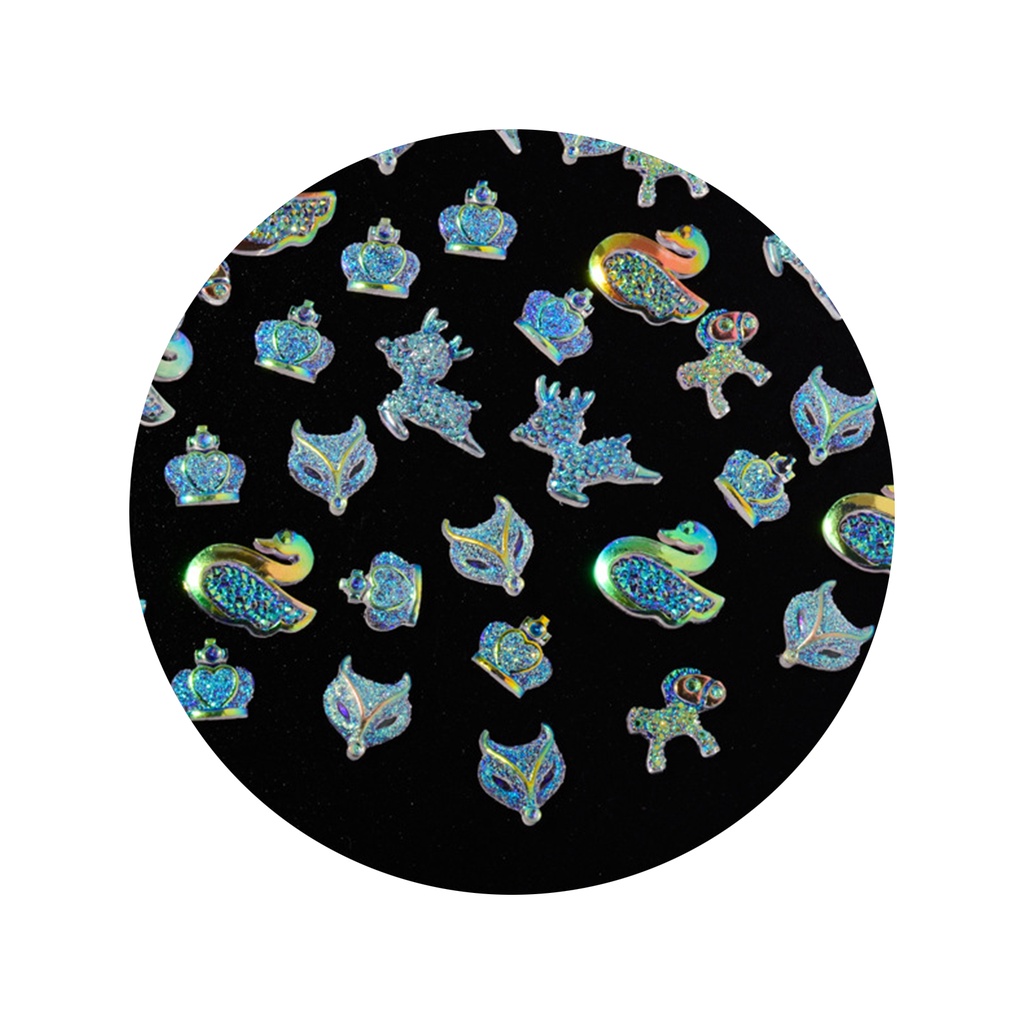 Set 30 Phụ Kiện Đính Trang Trí Móng Tay Nghệ Thuật Hình Động Vật Xinh Xắn