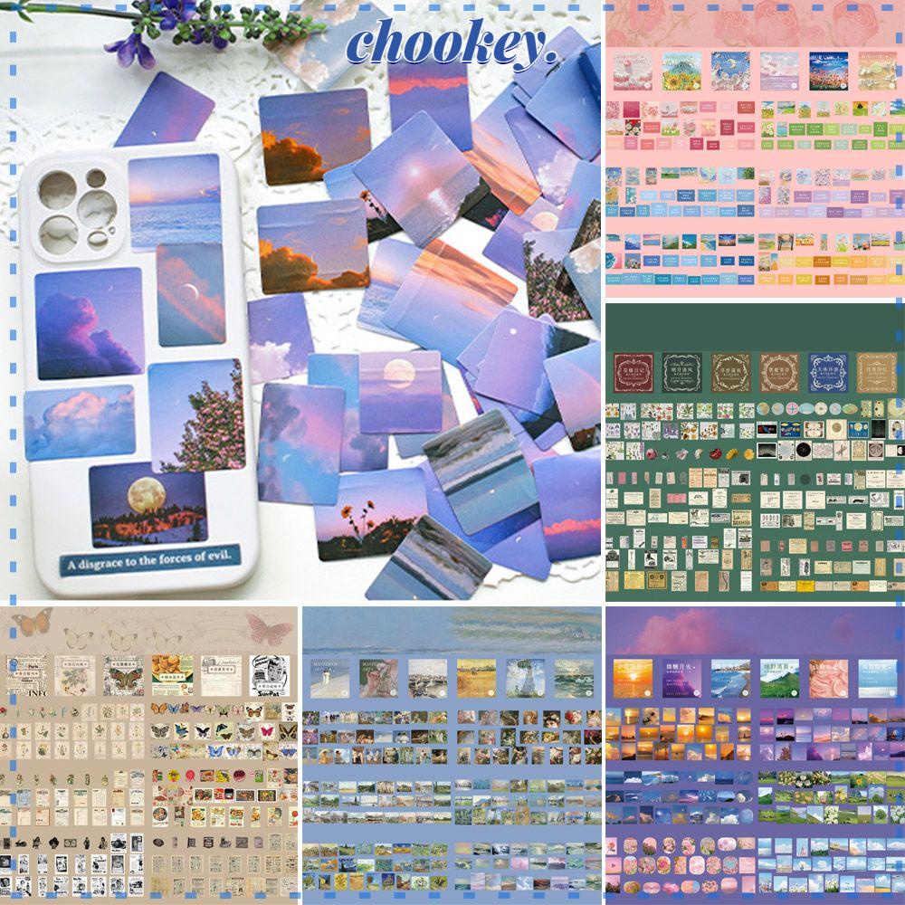 Set 300 Miếng Dán Trang Trí Thủ Công Phong Cách Retro