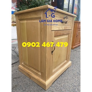 Tủ đầu giường gỗ sồi nga nguyên khối xinh như ảnh giao tết