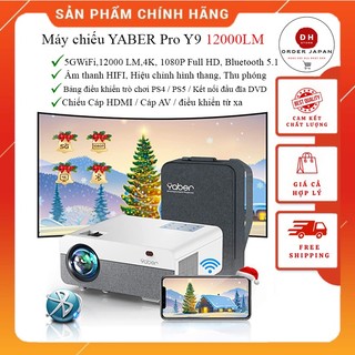 Máy chiếu mini YABER Pro Y9 12000 LM, máy chiếu 4k, máy chiếu phim mini, máy chiếu mini giá rẻ