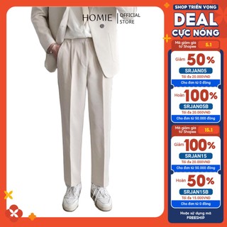 Quần Âu Nam Vải Tuyết Mưa Mịn :: Quần Baggy Nam Ống Rộng Không Nhăn Không Xù Loại Tây Âu Premium