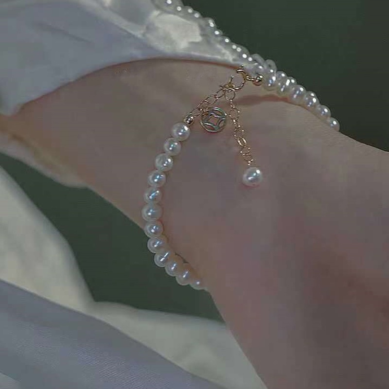 Vòng Đeo Tay Đính Ngọc Trai Nhân Tạo Có Thể Điều Chỉnh Kích Thước