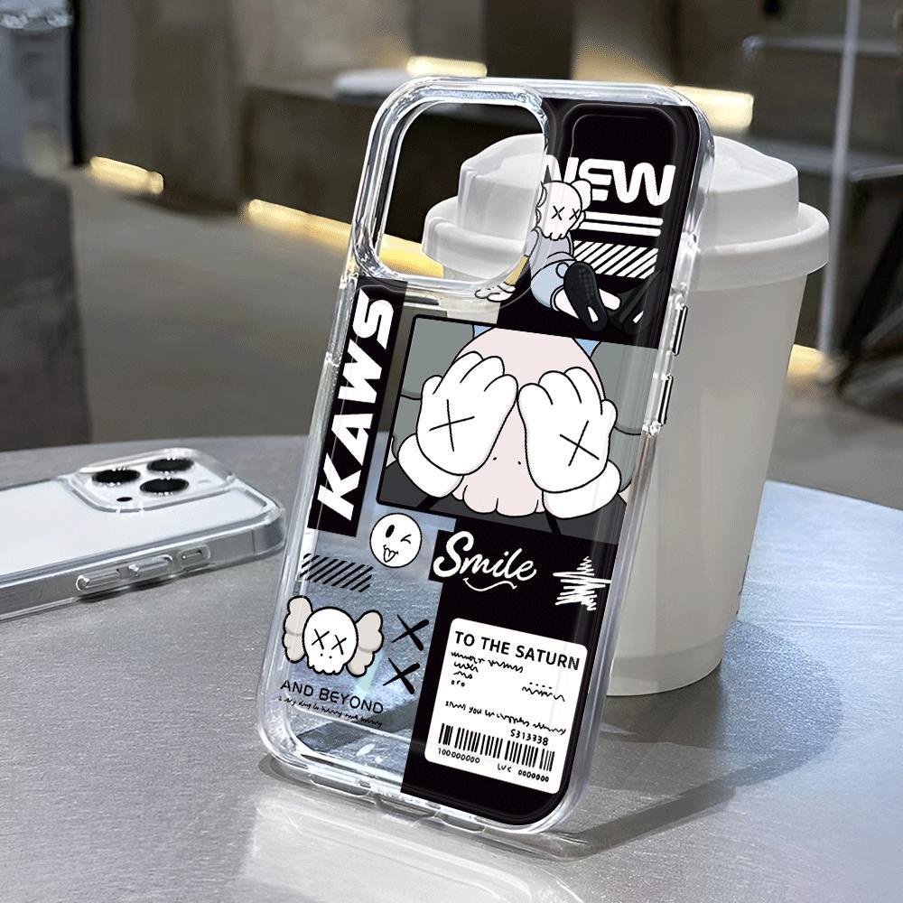 Ốp Điện Thoại Tpu Trong Suốt In Hình Gấu KAWS Thời Trang Cho iphone 14promax 13 12 11 7Plus 7 8 X XR XSMax