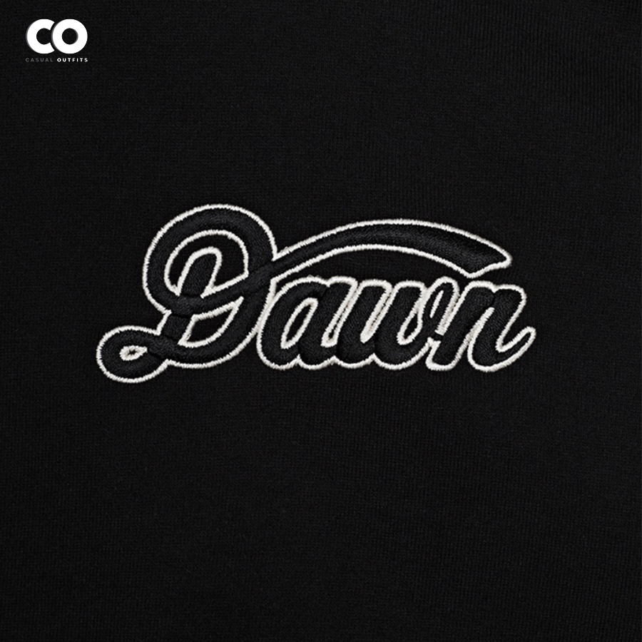 Áo sweatshirt half-zip unisex nam nữ SPAO Dawn - Màu đen