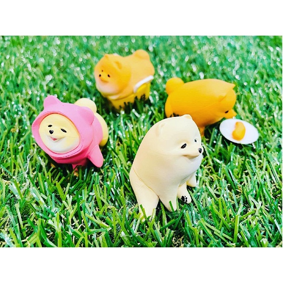 Mini figure chó Pomeranian quậy dễ thương đồ trang trí phòng
