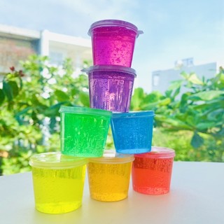  Combo 7 Hũ Slime Trong Mini 7 Màu Siêu Đẹp và Dẻo - Đồ Chơi Chất Nhờn Ma Quái Clear Slime 