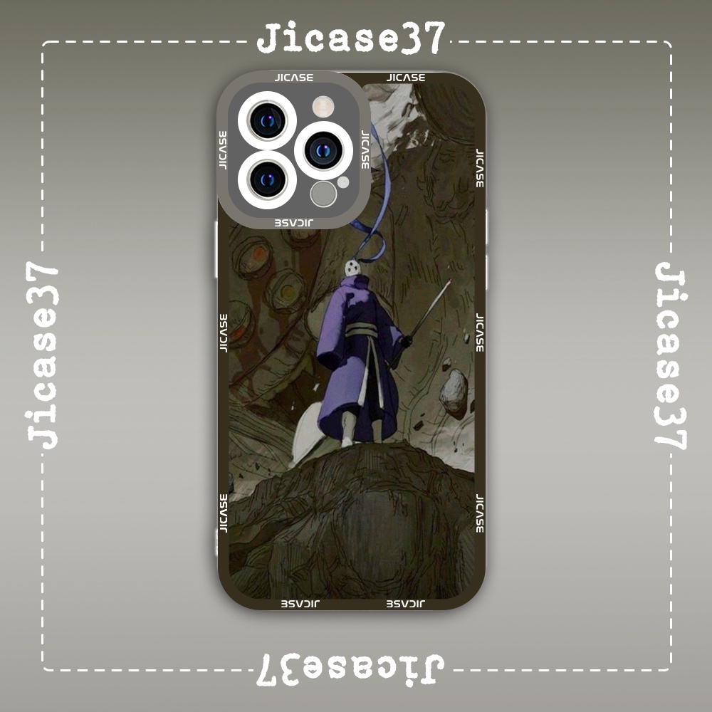 Ốp lưng iphone cạnh vuông Jicase Obito Dị Ma Thần Tượng Anime Manga Naruto 8plus/x/xs/11/12/pro/max/plus/promax