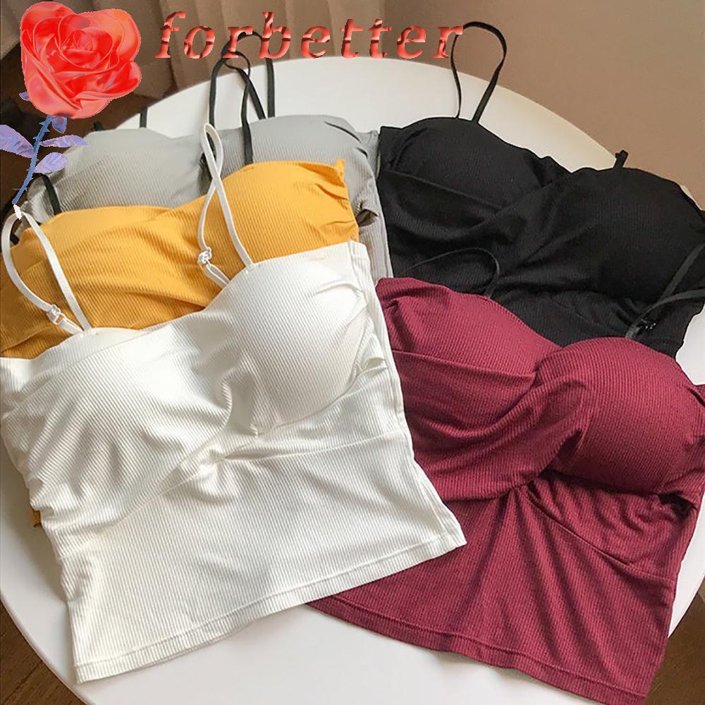 Áo Tank Top Chất Cotton Màu Sắc Đơn Giản Phong Cách Hàn Quốc Thời Trang Cho Nữ