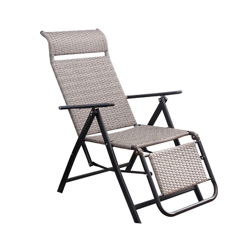 Folding Lunch Break Recliner Lazy Backrest Elderly Nap Home Rattan Chair Office Chair Outdoor Reclin